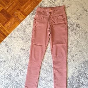 High wasted 3 button jeans